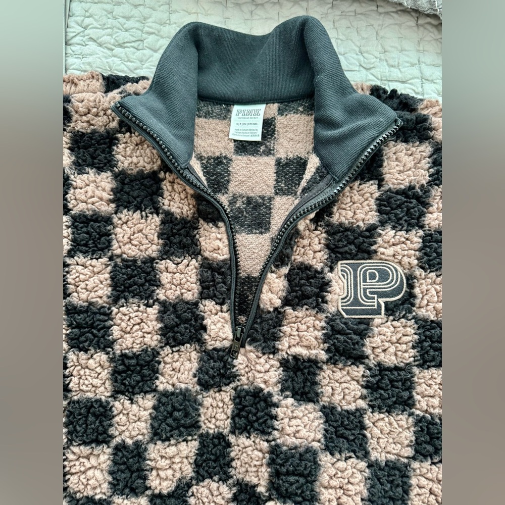 BP. Plaid Fleece Half-Zip Sweater